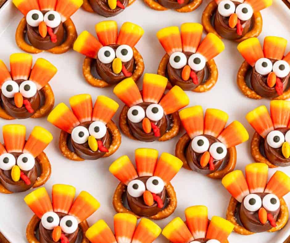 Fun Rolo Pretzel Thanksgiving Turkeys Recipe Hungry Cooks Kitchen