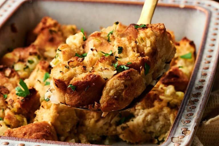 Easy Homemade Sourdough Stuffing Recipe - Hungry Cooks Kitchen