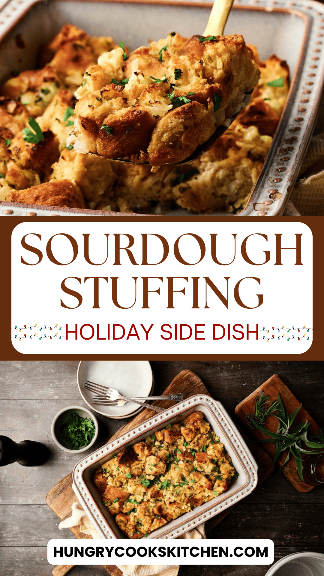 Easy Homemade Sourdough Stuffing Recipe - Hungry Cooks Kitchen