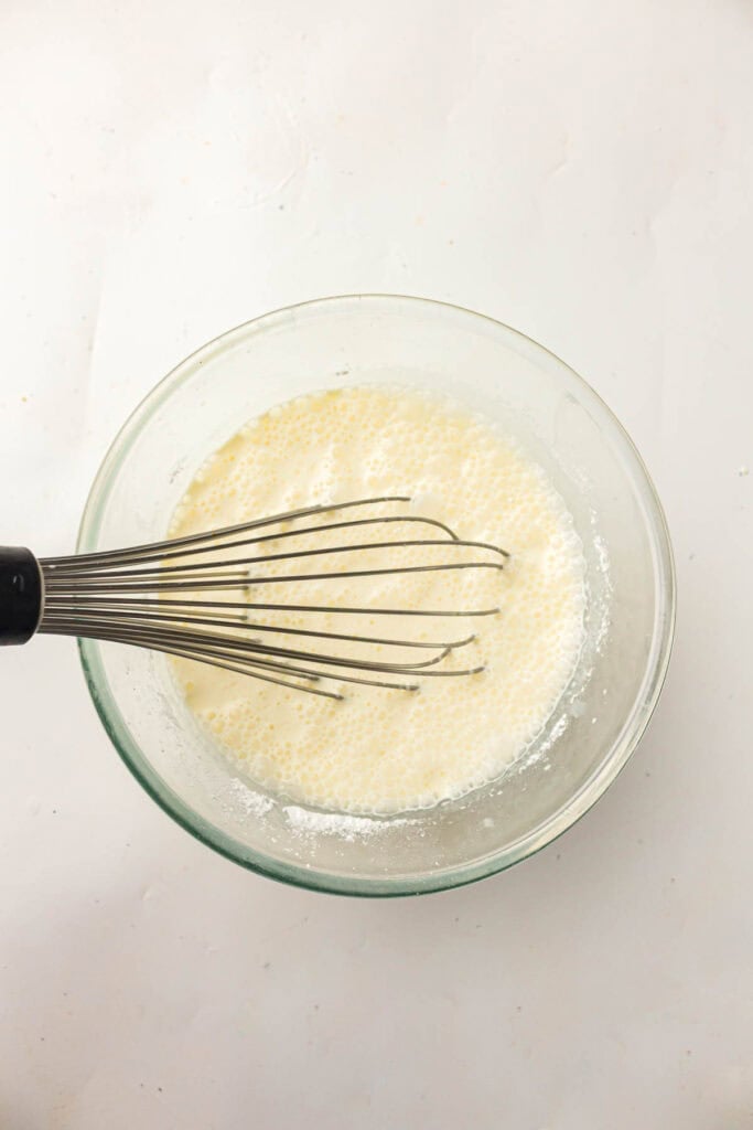 Whisking milk, cream, and sugar for Ninja Creami base