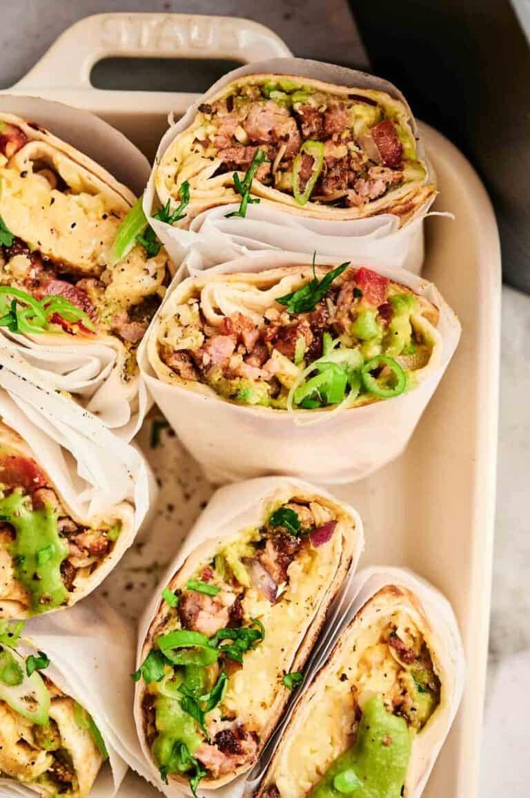 Air Fryer Breakfast Burritos
