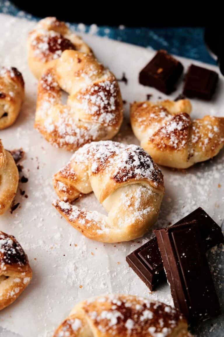 Air Fryer Chocolate Croissants