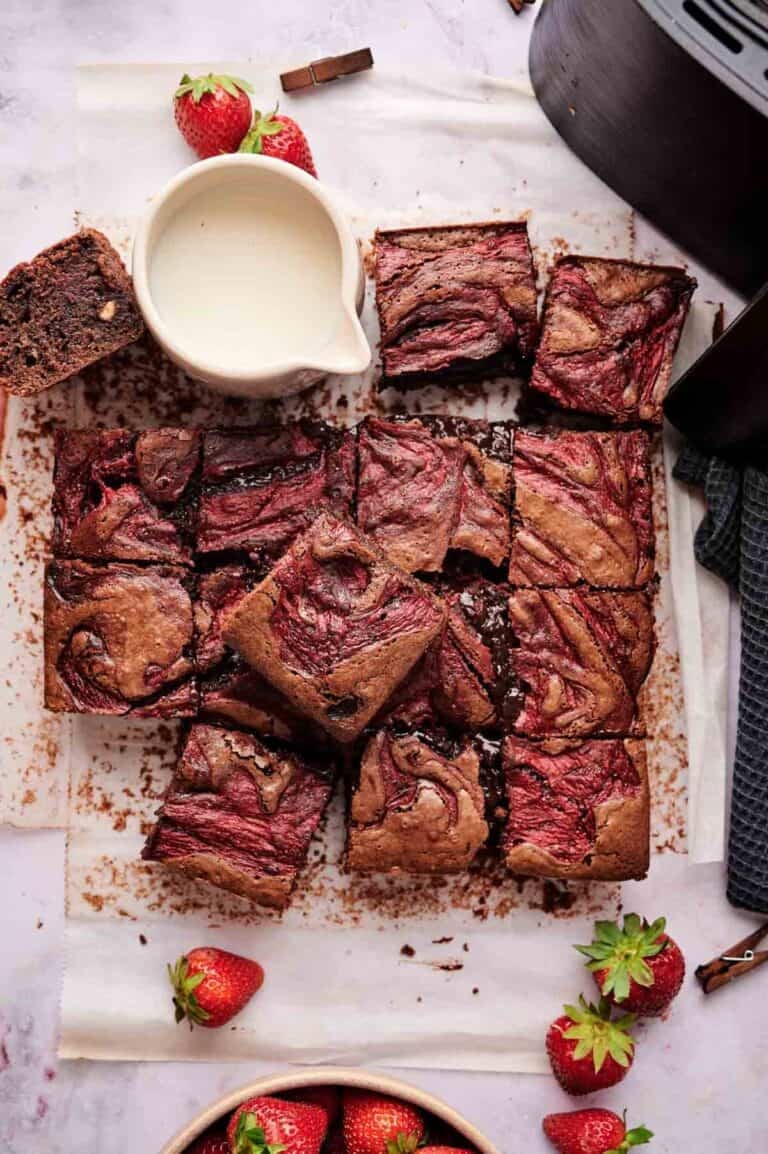 Air Fryer Strawberry Brownies